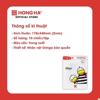Bọc vở nilon cấp i hồng hà tập 10 chiếc - hồng hà