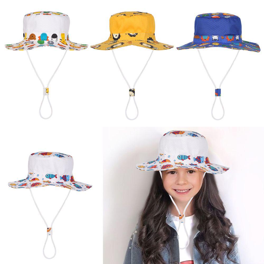 Nón Vành Fedoras Họa Tiết Hoạt Hình Thời Trang Đi Biển Dành Cho Trẻ
