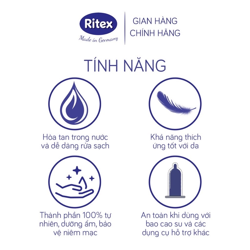 Gel bôi trơn Ritex Hydro gốc nước