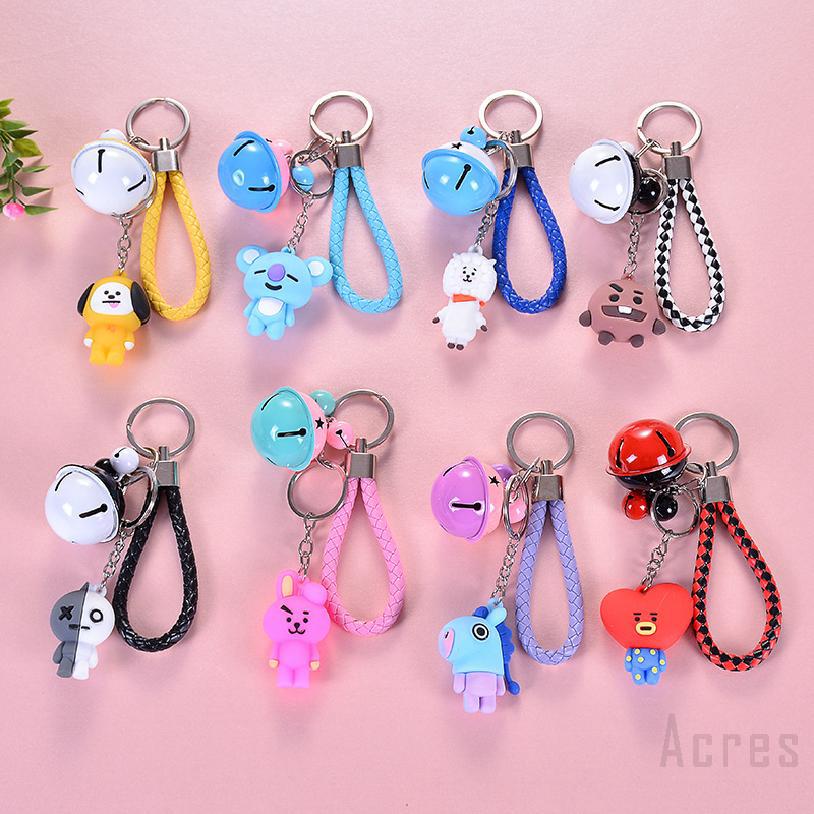 Móc chìa khóa gắn chuông và hình ảnh chủ đề BTS BT21