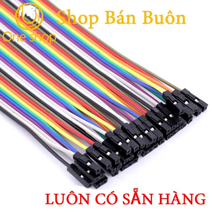Tệp 10 Dây Dây Nối 7 Màu Dài 21Cm ( 2 Đầu Cái Cái )