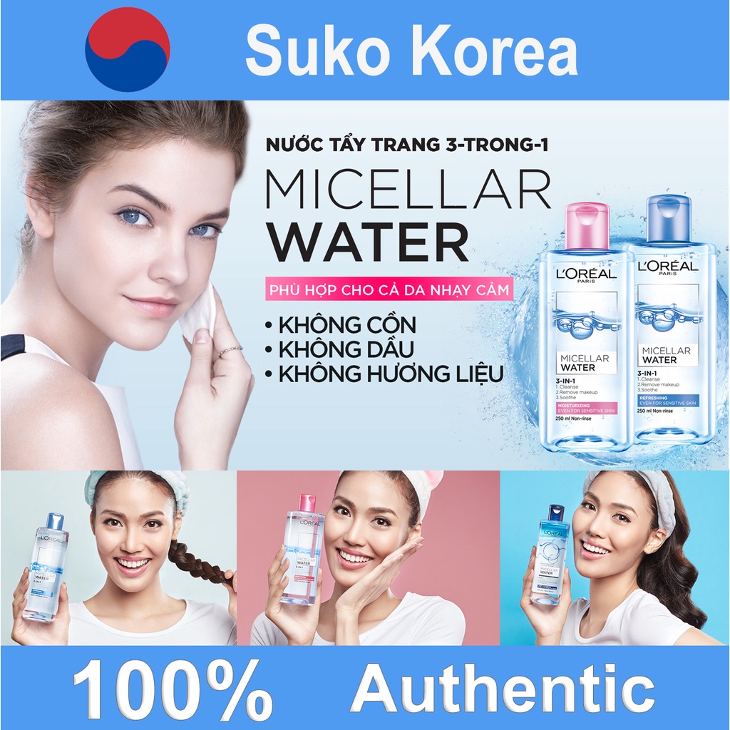 Nước tẩy trang loreal 400ml - Shop mỹ phẩm chính hãng Suko Korea