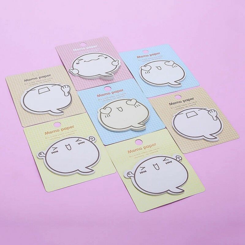 Set 6 xấp 30 tờ giấy ghi chú thiết kế dễ thương