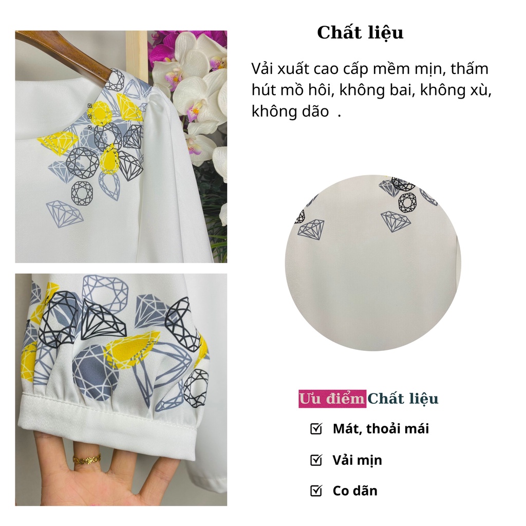 Áo Kiểu Trung Niên Cao Cấp , Sang Trọng, Quí Phái - Thiết kế mới nhất Thời trang Cát Tường