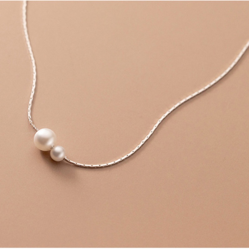 Vòng cổ nữ thanh lịch đơn giản Vòng cổ ngọc trai giả thời trang Hàn Quốc