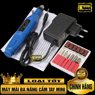 Máy Mài Móng Tay Mini Làm Nail LOẠI TỐT 12v - Máy Khắc Mini Đa Năng có thể Đánh Bóng Kim Loại, Mài Dao, mài Kéo - Kivovi