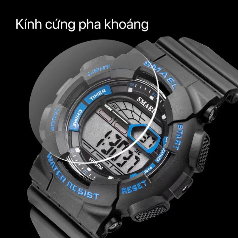 Đồng hồ nữ và nam SMAEL  điện tử mẫu thể thao đầy đủ các chức năng | BigBuy360 - bigbuy360.vn