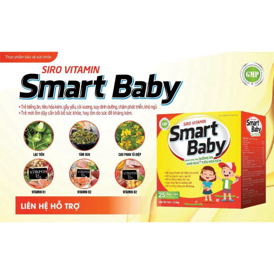 [CHÍNH HÃNG] Siro Ăn Ngon Ngủ Ngon Vitamin Smart Baby
