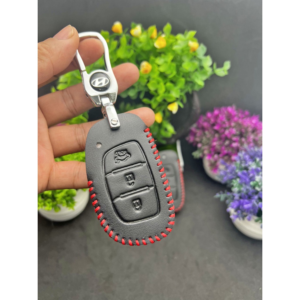 Bao Da Bò bọc chìa khóa xe HUYNDAI I10,Tucson,Elantra bản thông minh