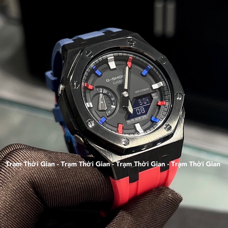Đồng hồ nam casio G-Shock GA-2100-1A Custom Pepsi hàng real