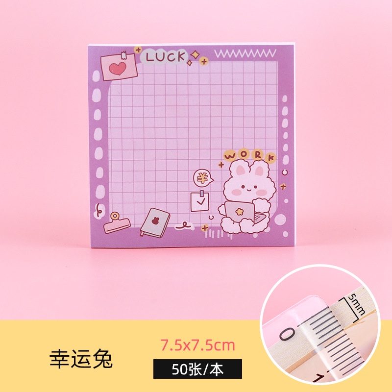Giấy note ghi chú hình thỏ dễ thương có keo dán
