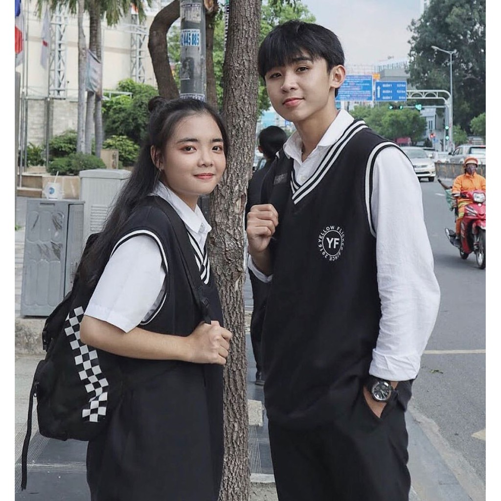 SET ÁO GILE YELLOW FLICKER ĐEN BO VIỀN CỔ MIX ÁO PHÔNG / SƠ MI TAY CỘC / SƠ MI TAY DÀI TRẮNG HOT | BigBuy360 - bigbuy360.vn