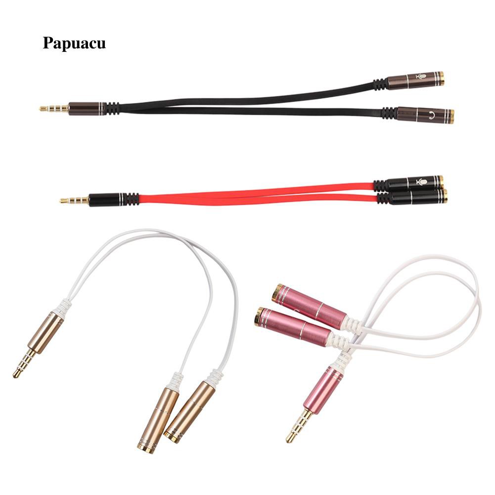 Cáp tách giắc cắm 3.5mm hai đầu cho tai nghe tiện dụng