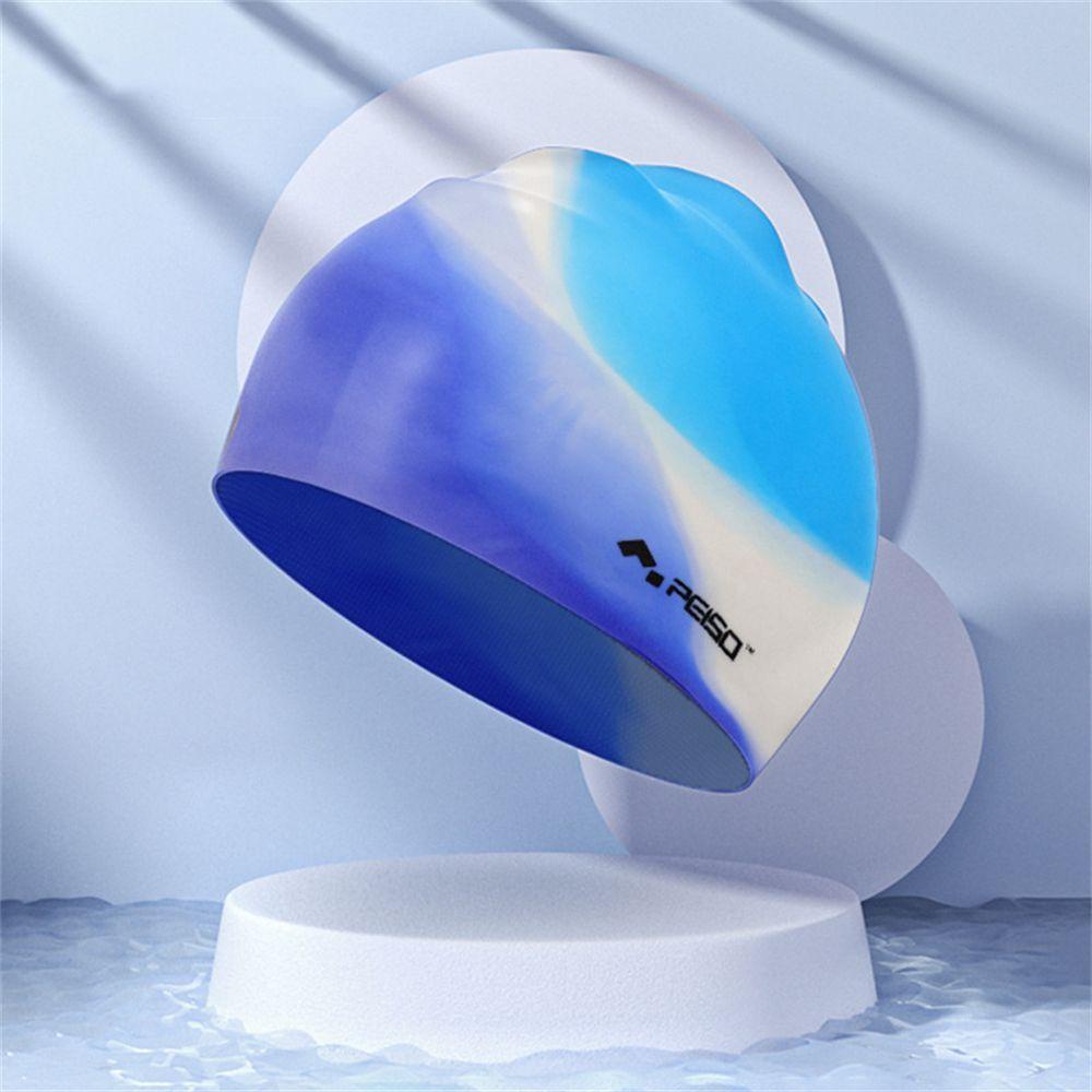 Mũ Bơi Silicone Co Giãn Thoải Mái Màu Sắc Ngẫu Nhiên Phong Cách Thể Thao Cho Nam Và Nữ