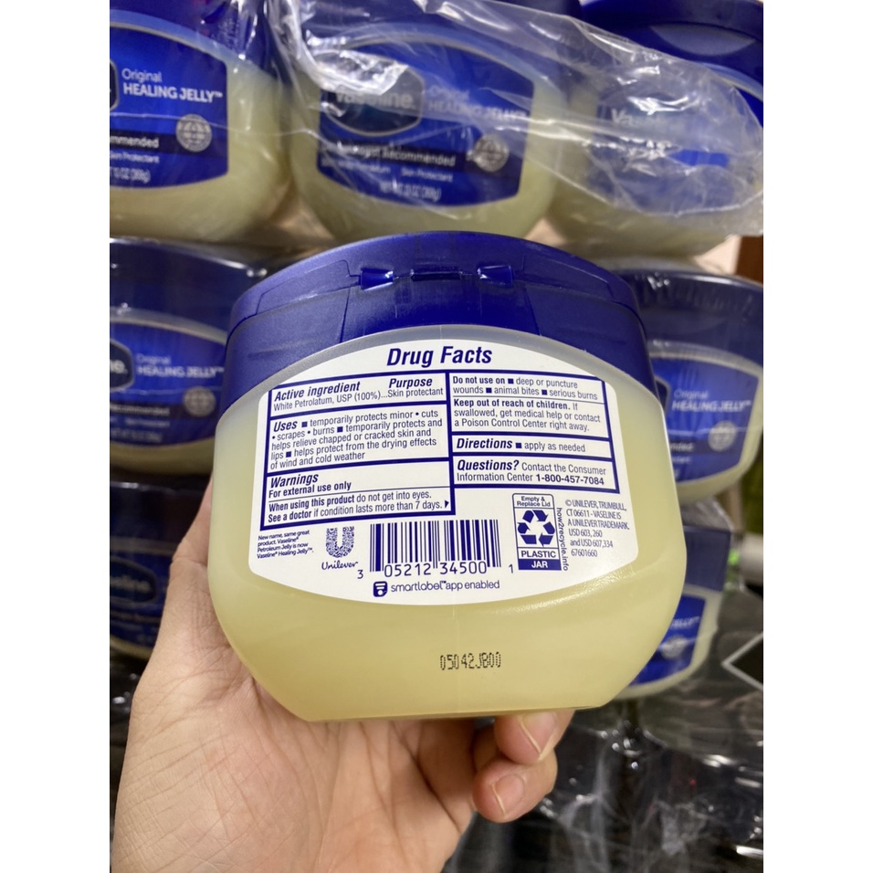 Sáp dưỡng ẩm Vaseline Mỹ 100% Pure Petroleum Jelly Original 368g - Đa Năng