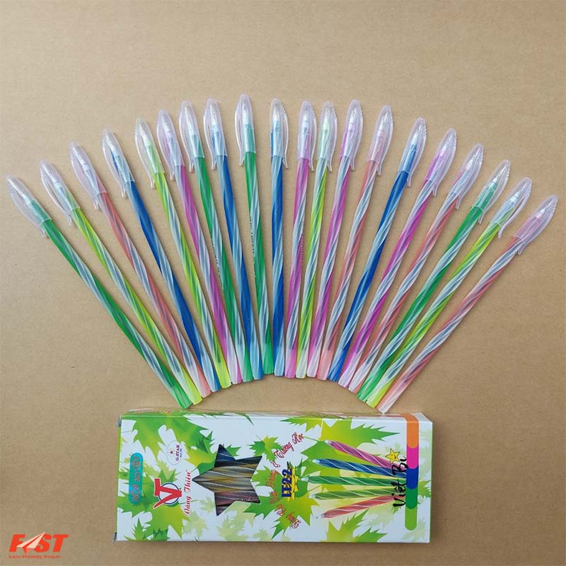 Bút bi nến mực xanh, đen nét 0.5mm thơm