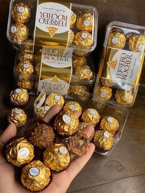 KẸO SOCOLA FERRERO ROCHER của ĐỨC (Hộp 16v, 200g)