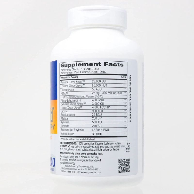 Viên Men Tiêu Hóa Enzyme, ENZYMEDICA Digest Gold ATpro Tăng Hấp Thu Dinh Dưỡng, Cải Thiện Hệ Tiêu Hóa Vegan Kosher