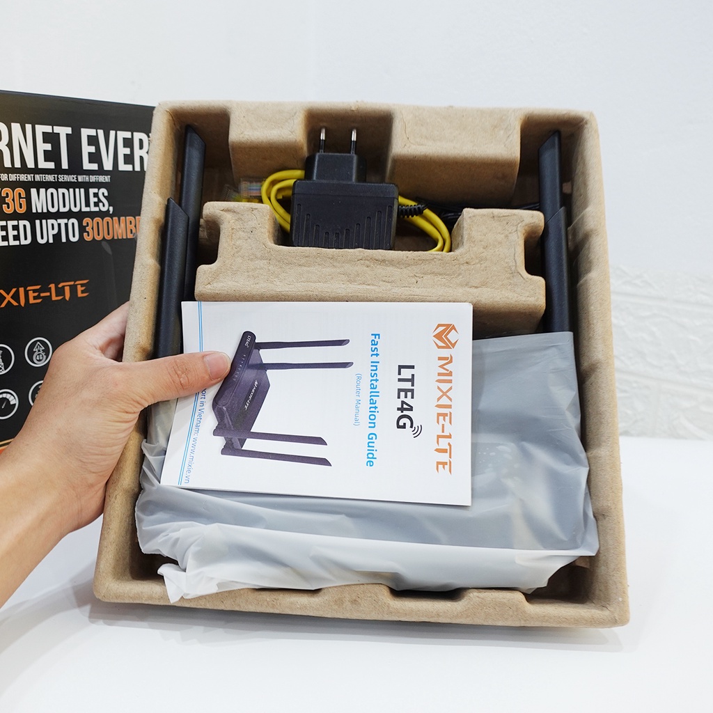 Bộ Phát Wifi 4G Tốc Độ Cao MIXIE-LTE WE5927 4 râu | Hỗ Trợ Phát Wifi Từ SIM 4G sóng mạnh 300mdps| Bảo hành 12 tháng
