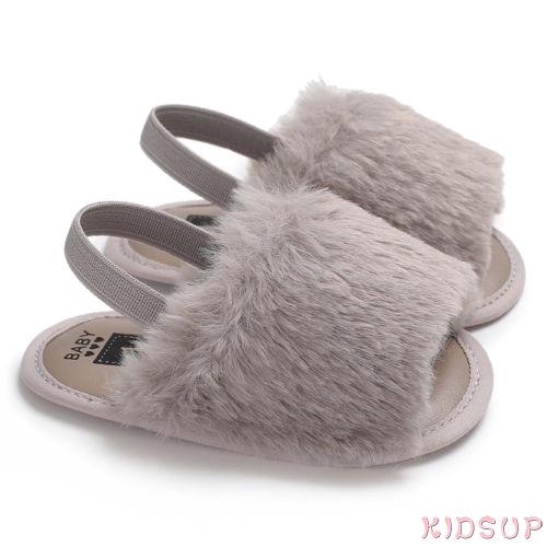 Dép bông mang trong nhà có quai hậu cho bé