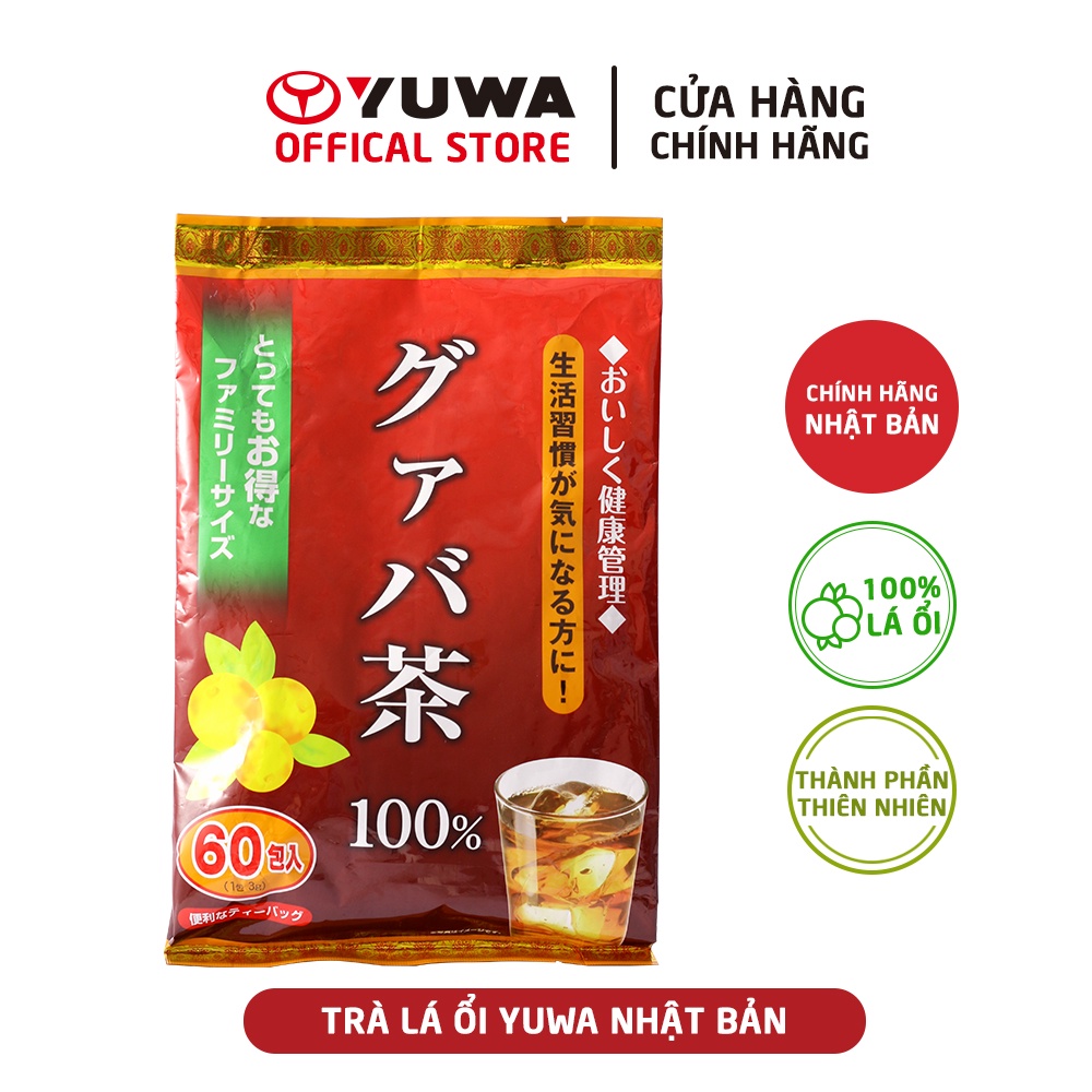 Trà lá ổi Yuwa Nhật Bản túi 60 gói - Yuwa Official Store