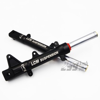 Bộ phuộc trước LCM Racing thay thế như zin dành cho xe Honda Winner V1 - Ti trắng