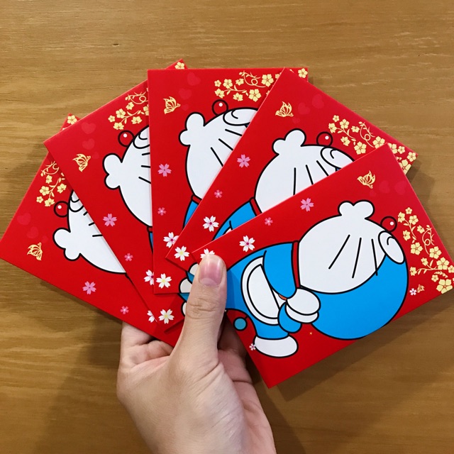 Bộ 10 Bao Lì Xì Chu Mỏ Doremon Doraemon