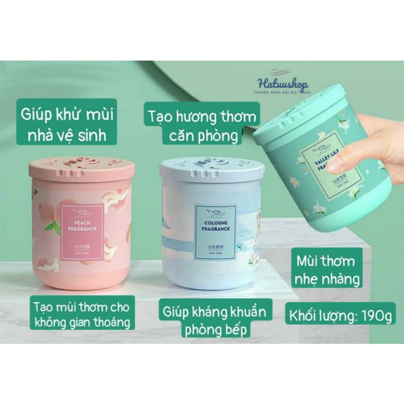 Sáp thơm phòng khử mùi phòng ngủ nhà vệ sinh toilet ô tô với 4 mùi hương tự nhiên 190g 0057