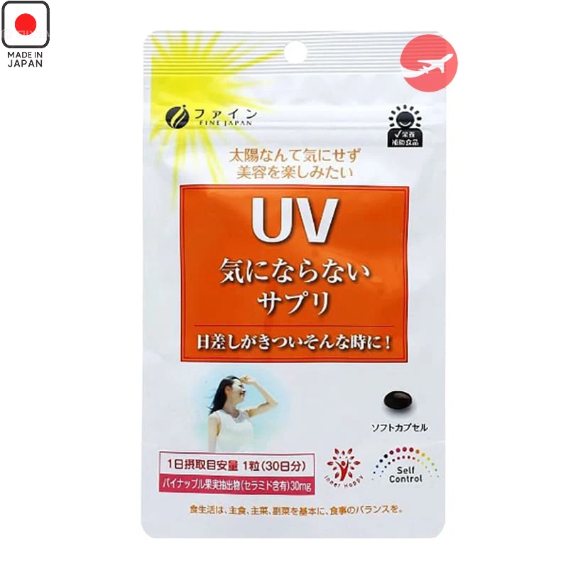 (Chuẩn Nhật,đủ bill) Viên uống chống nắng UV dưỡng trắng Fine Japan kem chống nắng chống UV