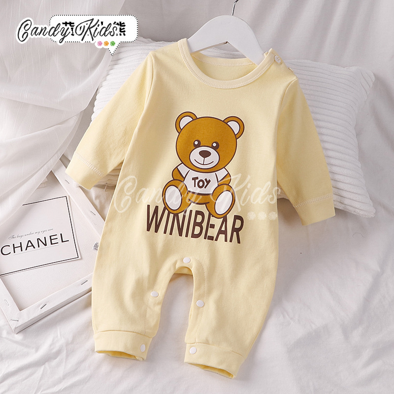 Jumpsuit 100% cotton dài mặc ngủ thời trang thu đông cho bé trai gái