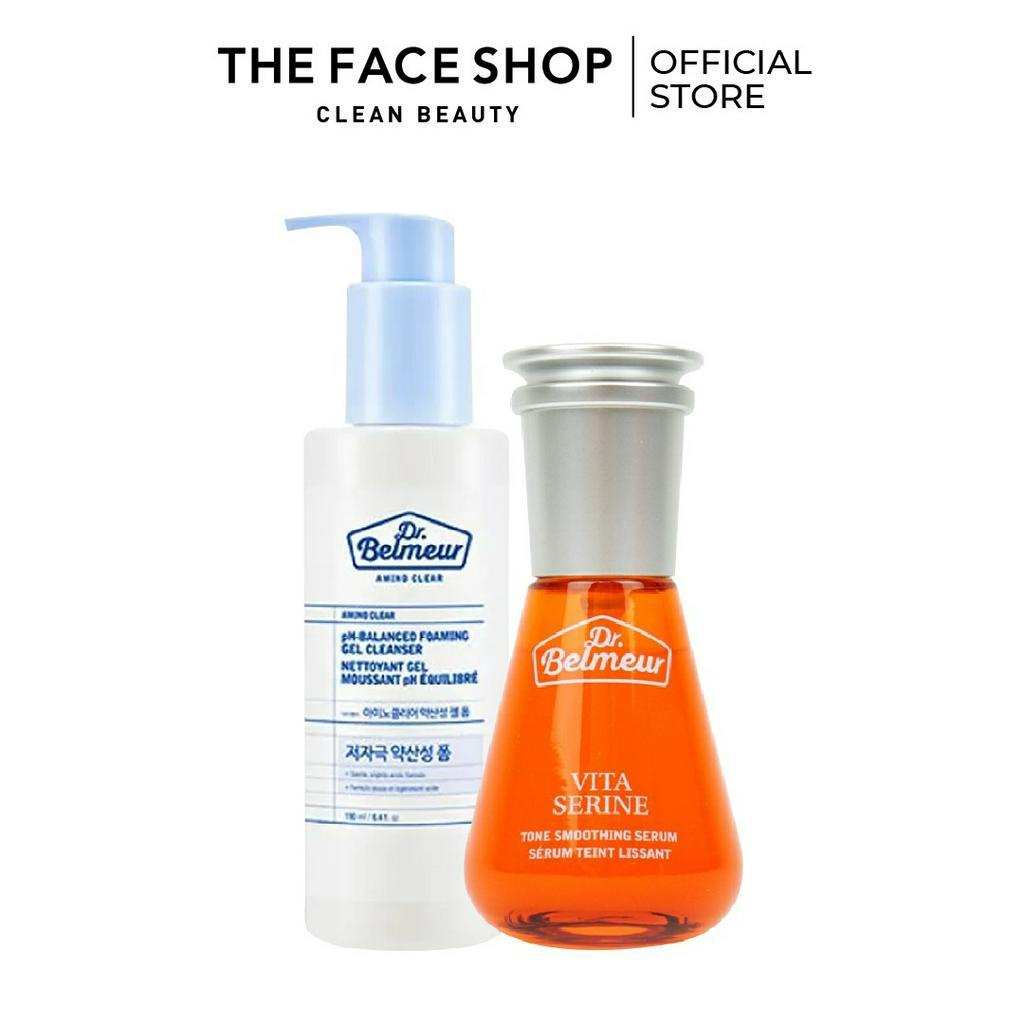 Combo Tinh Chất Dưỡng Sáng Da THE FACE SHOP 45ml+Sữa Rửa Mặt Dịu Nhẹ 190ml
