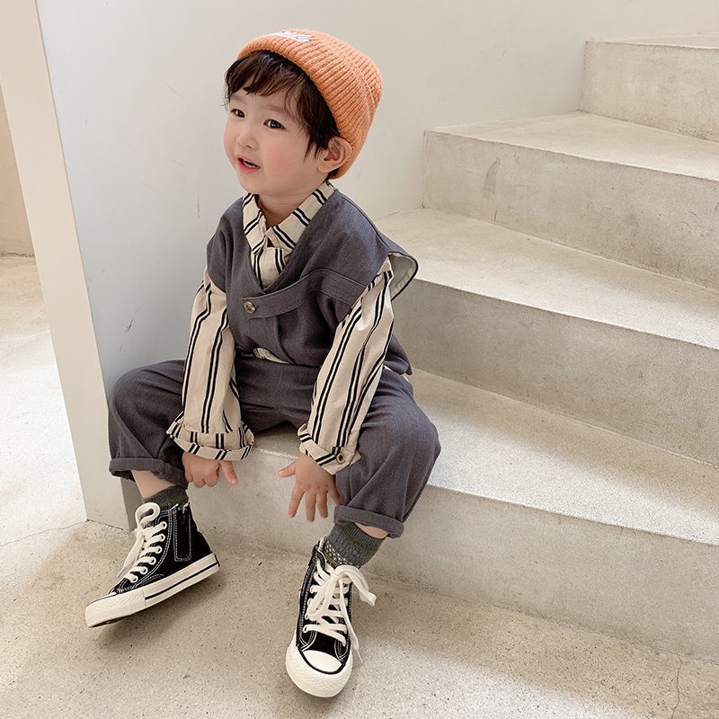 Set Đồ Vest Thiết Kế Mới Kiểu Dáng Đơn Giản Thời Trang Mùa Xuân Thu Dành Cho Bé