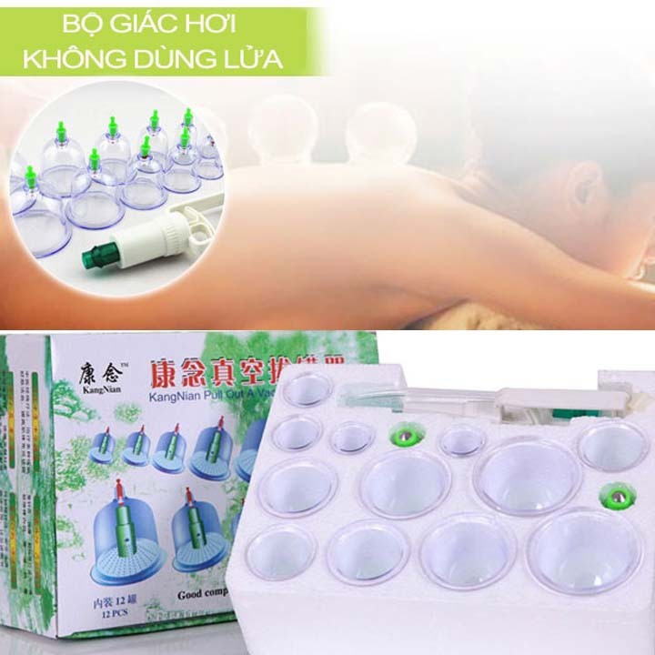 Bộ Giác Hơi Không Cần Lửa 12 Ly