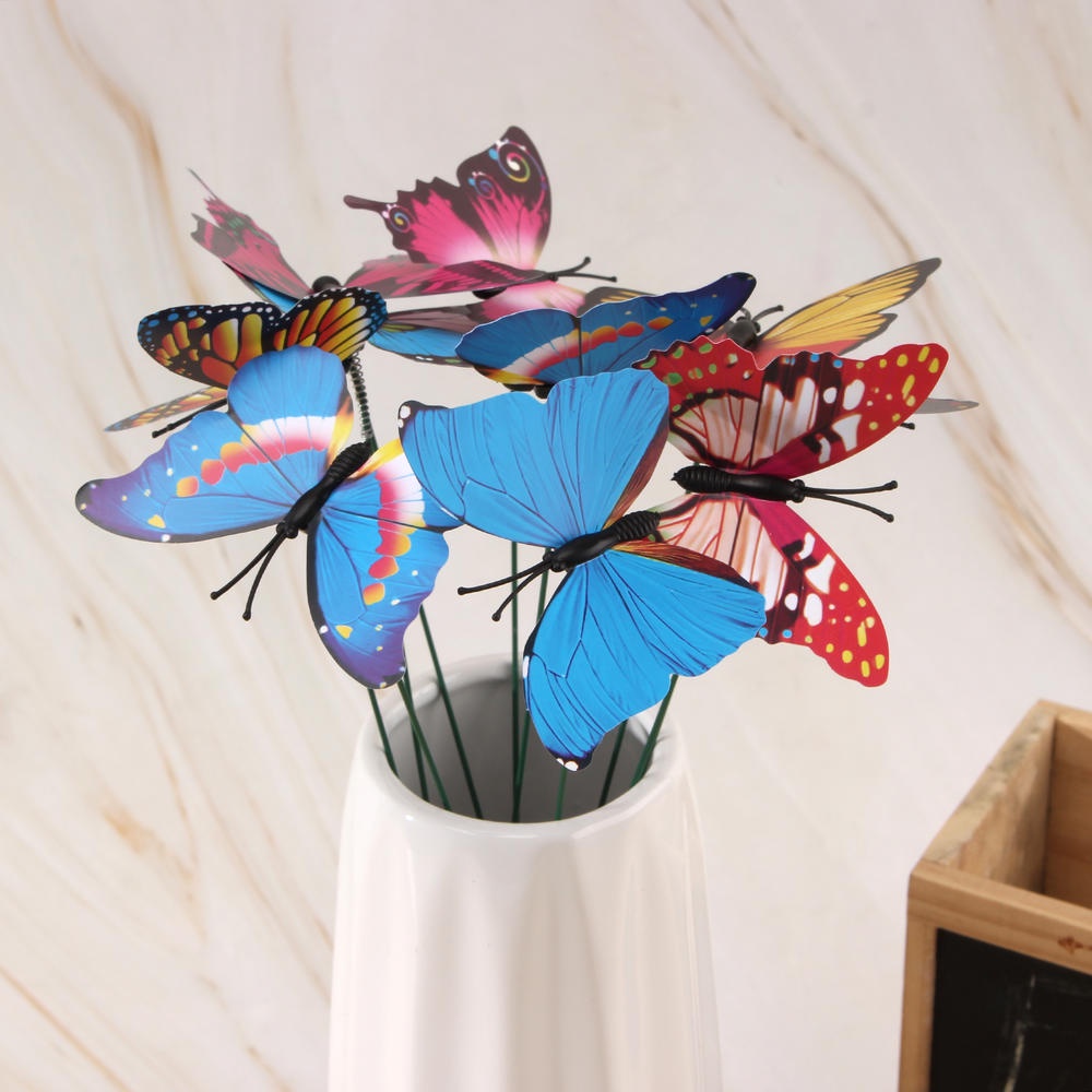 Bộ 10 Bươm Bướm Nhiều Màu Sắc Trang Trí Sân Vườn