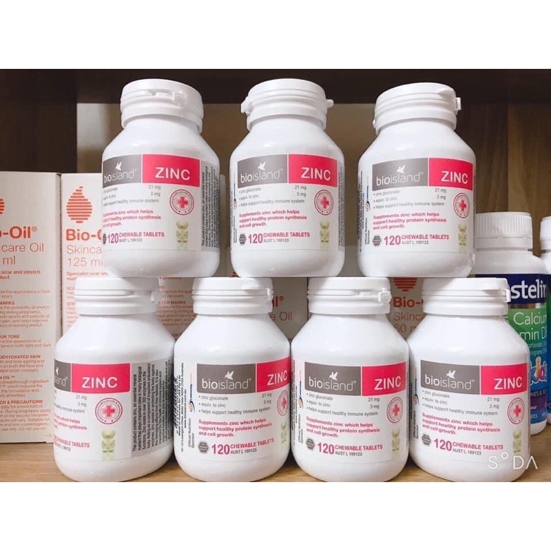 Kẽm zinc + dha + canxi bioisland date 2025