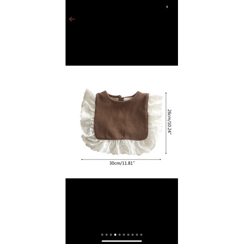Yếm cổ vuông bằng vải cotton waffle cho bé