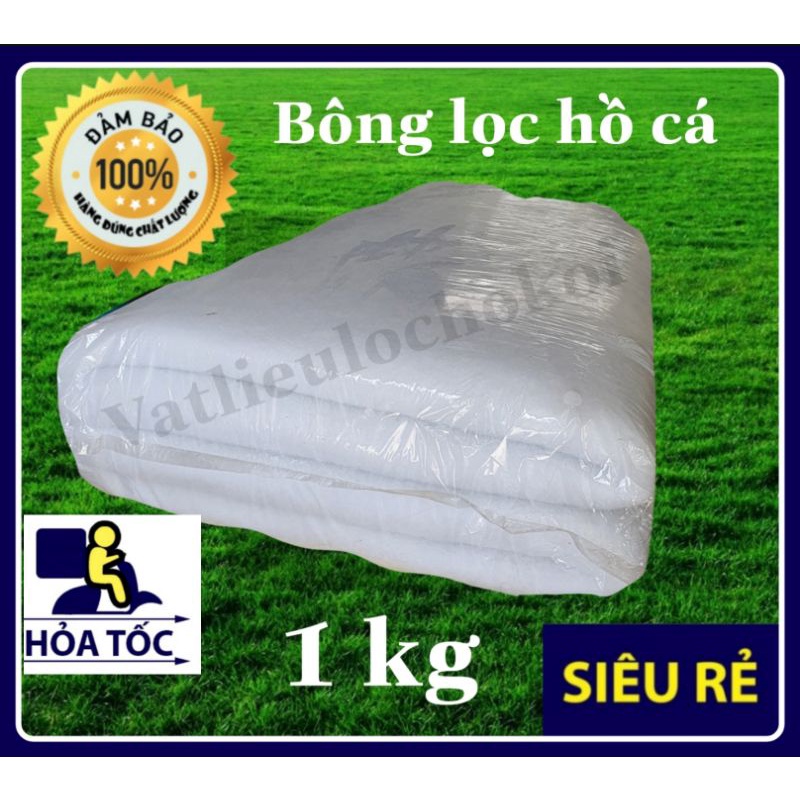 Bông lọc nước hồ cá , bông lọc kg, gòn lọc nước bể cá ( 1kg )