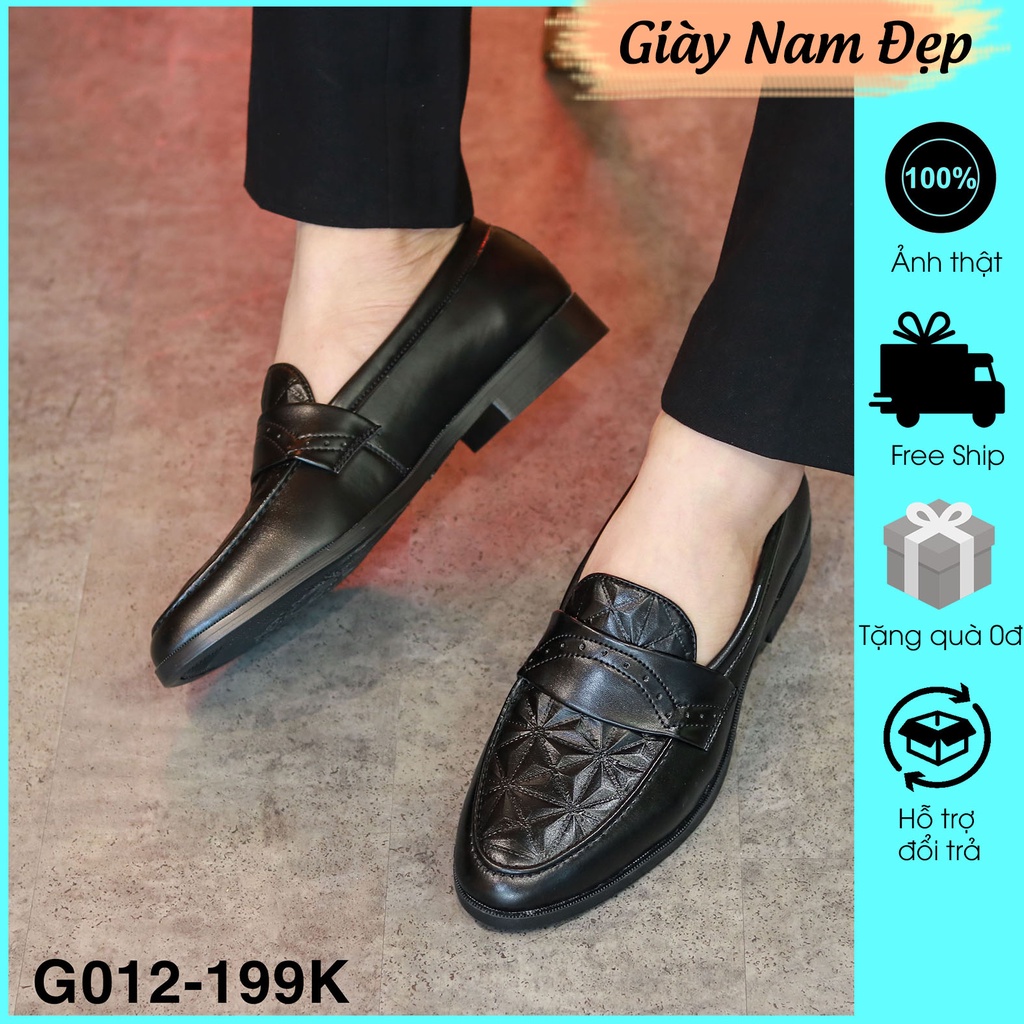 Giày lười nam giá rẻ, giày da hà nội mã G012