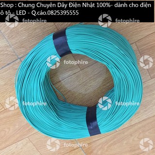 Dây điện nhật 0,5mm 100m màu xanh nhạt, chuyên cho điện ô tô. làm led.