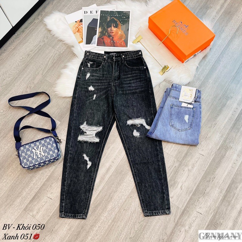 Quần baggy bò rách siêu đẹp. Size S M L