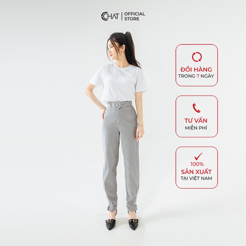Quần baggy gập ly gấu chết CCHAT
