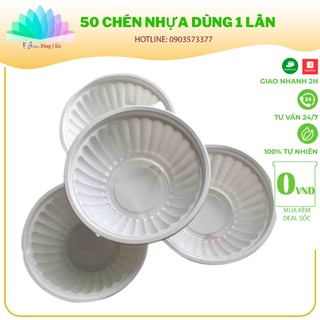 [HCM]50 Chén nhựa dùng 1 lấn tiện lợi cho các buổi dã ngoại ,và du lịch nhẹ nhàng cùng bạn bè - E GREEN Dùng 1 Lần