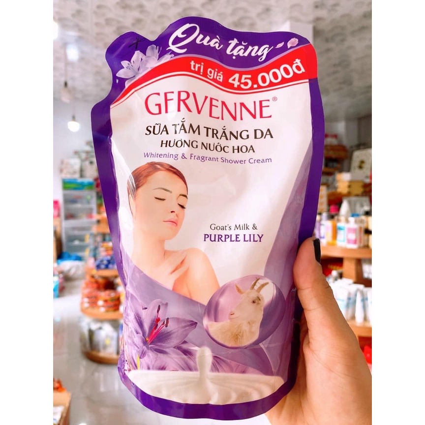 Sữa Tắm Trắng Da Tinh Chất Sữa Dê Và Hương Hoa Gervenne 380g (HàngKM)