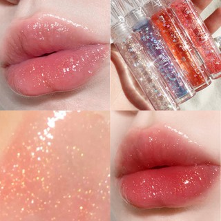 🐻 Son bóng dưỡng môi kim tuyến LUCKY LIP GLOSSS hình gấu cute gồm 4 tone màu FULLSIZE