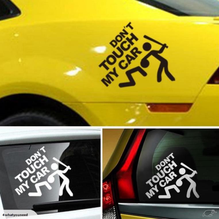 ⚡️CỰC CHẤT⚡️ Tem Sticker Logo Siêu Độc DONT TOUCH MY CAR Tặng Kèm Dụng Cụ Dán Tiện Lợi