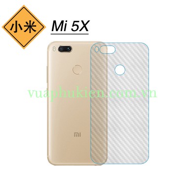 Miếng dán lưng vân carbon, các bon Xiaomi Mi5X/ MiA1