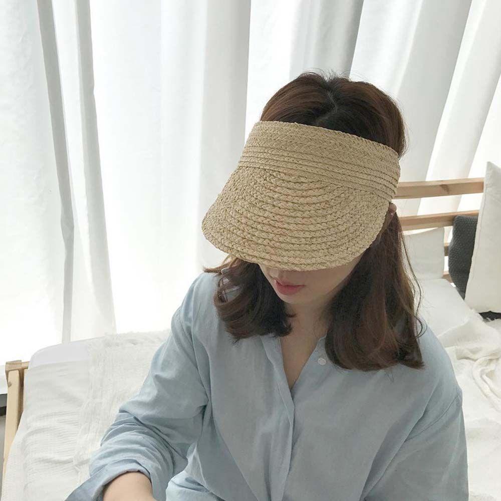 Mũ Cói Che Nắng Màu Sắc Trơn Phong Cách Hàn Quốc Độc Đáo Thời Trang Cho Mẹ Và Bé