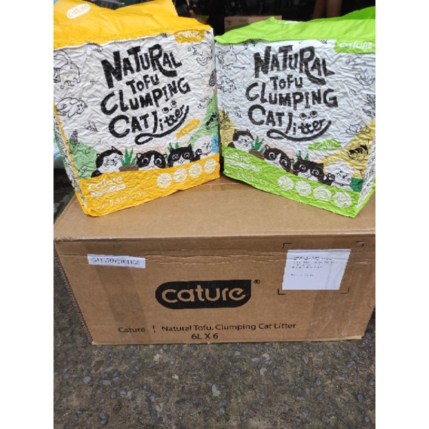 Combo nguyên thùng 6 gói Cature Cat litter clumping cát đậu nành cho mèo thú cưng