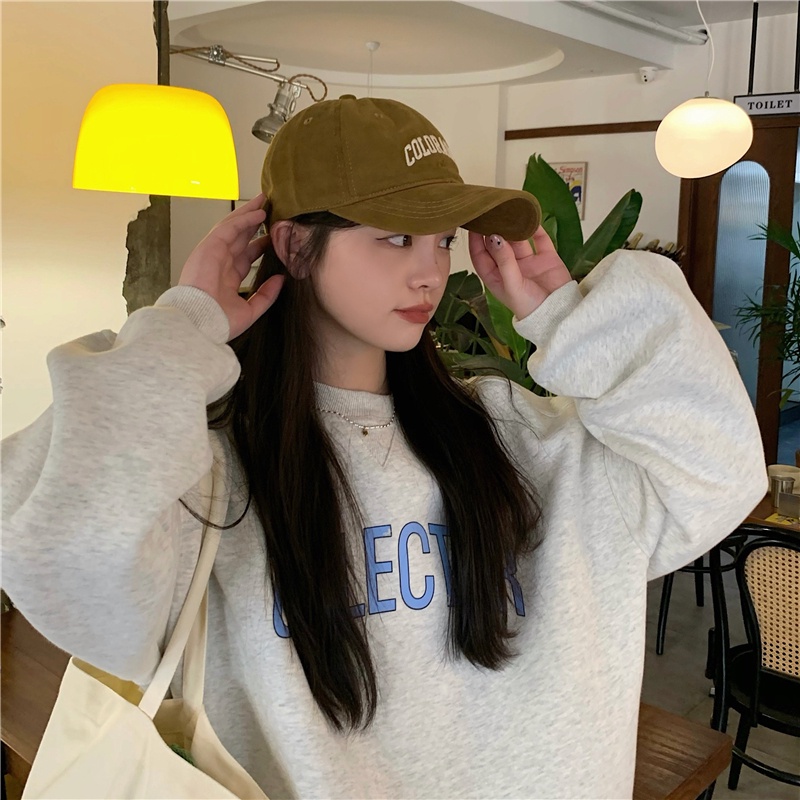 Mũ Lưỡi Trai Thêu Chữ Chất Liệu Cotton Thời Trang Dành Cho Nữ