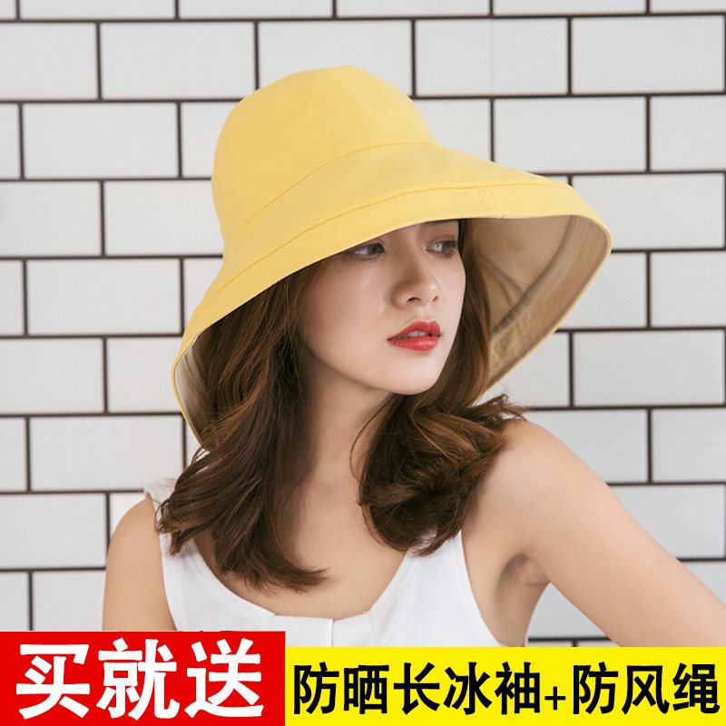 Mũ Bucket Vành Rộng Cỡ Lớn Chống Nắng Thiết Kế Dễ Thương Cho Nữ